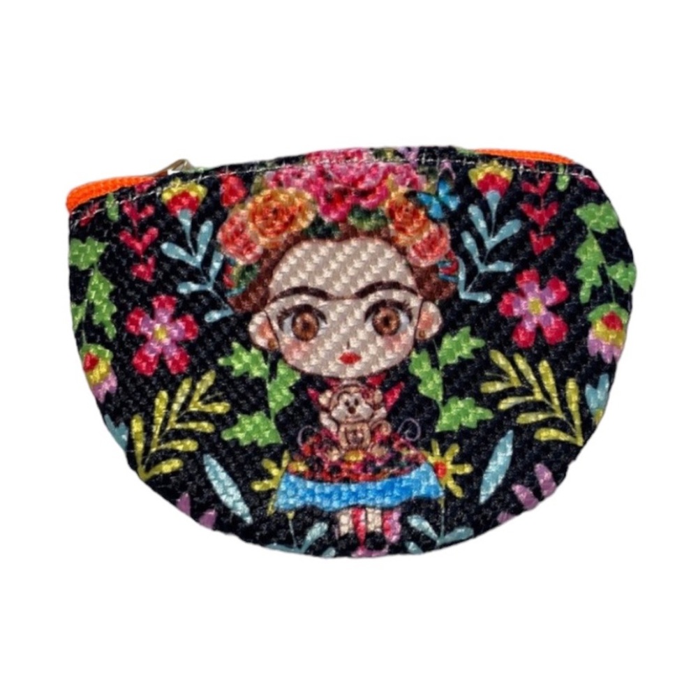 New Frida Kahlo Mexican cartoon coin change purse girls women’s money wallet